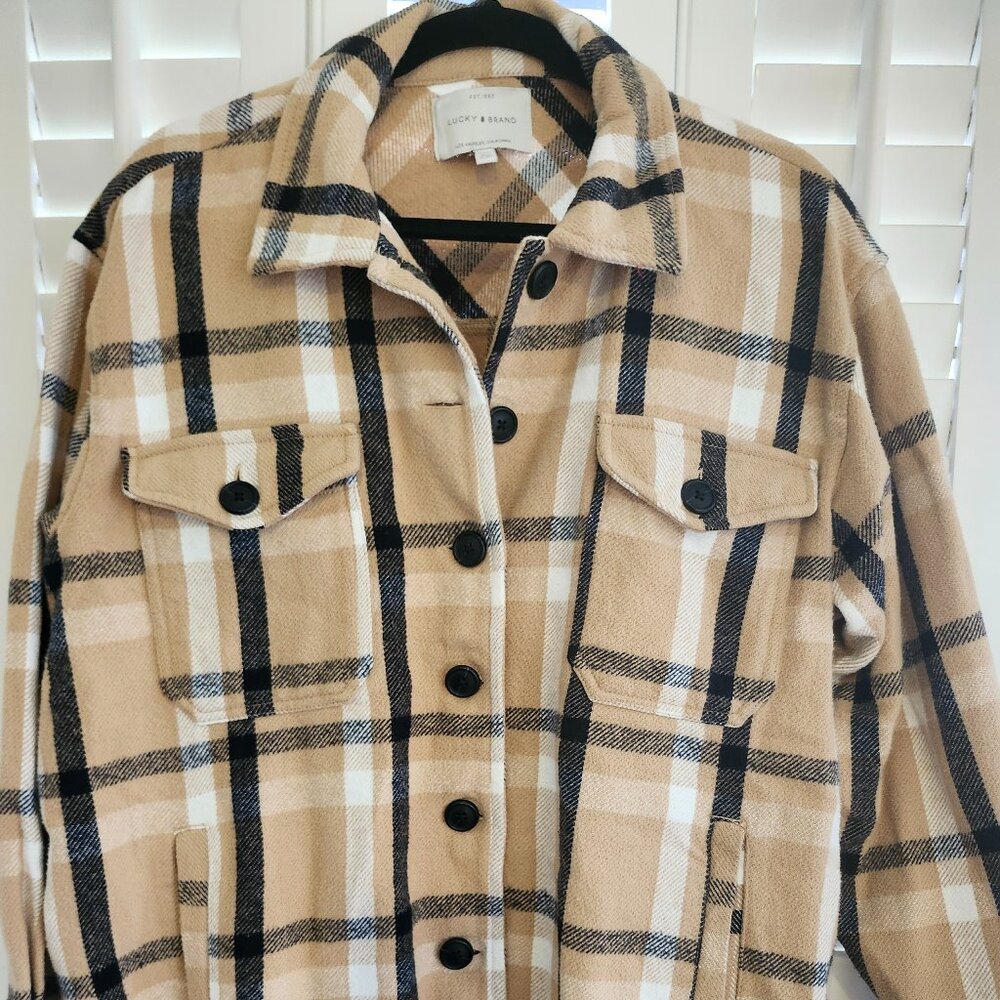 Lucky flannel oversized coat